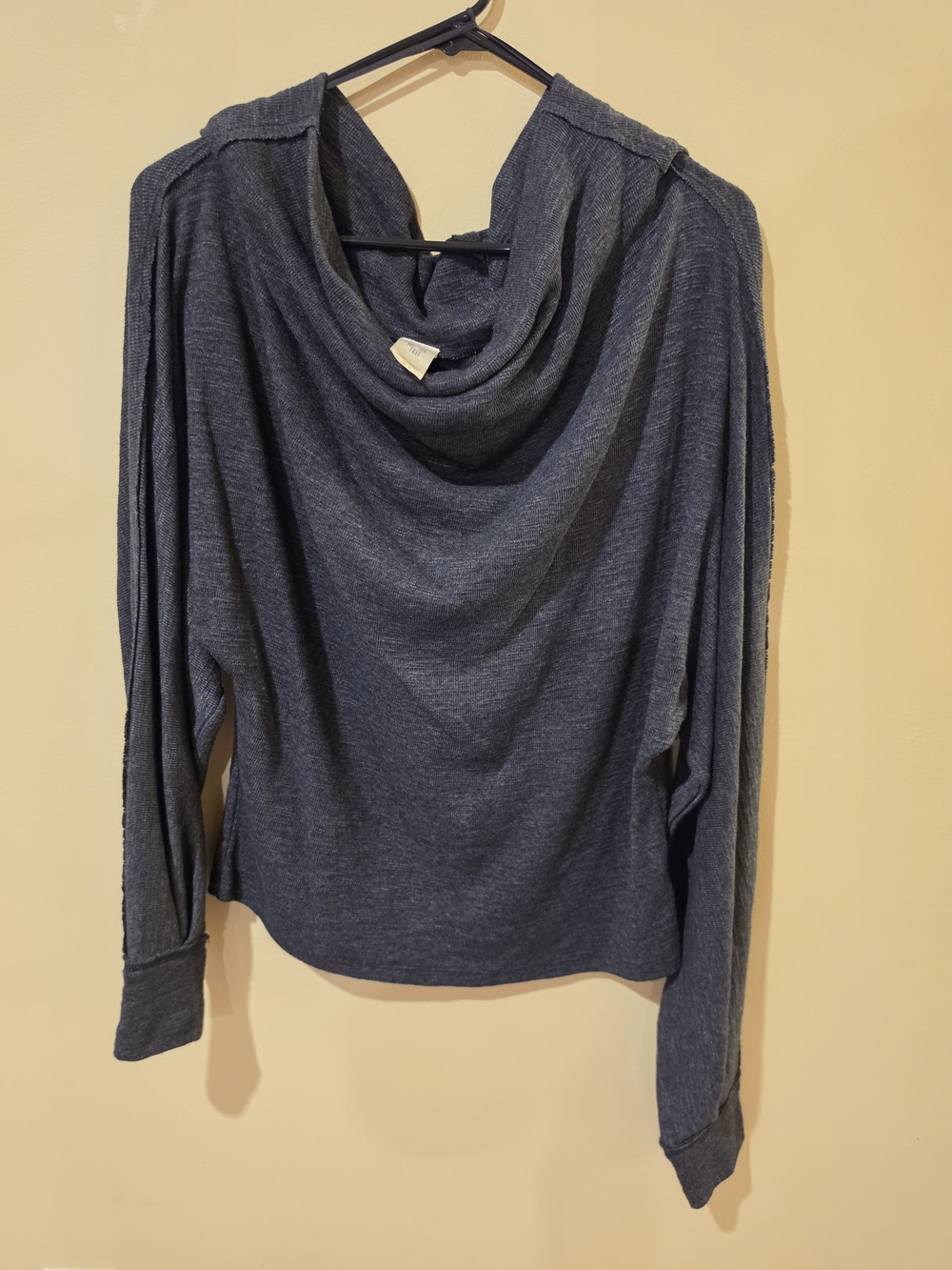 Free People Women’s Skyline Thermal Off-Shoulder Cotton Blend Sweater - Black